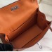 Hermes Kelly Danse Handmade Bag In Orange Swift Leather