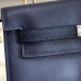 Hermes Kelly Danse Handmade Bag In Blue Swift Leather