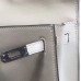 Hermes Kelly Danse Handmade Bag In White Swift Leather