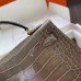 Hermes Kelly Mini II Handmade Bag In Taupe Alligator Crocodile