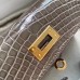 Hermes Kelly Mini II Handmade Bag In Taupe Alligator Crocodile
