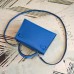Hermes  Kelly Mini II Handmade Bag In Blue Chevre Leather