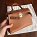 Hermes Kelly Mini II Handmade Bag In Gold Epsom Leather