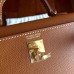 Hermes Kelly Mini II Handmade Bag In Gold Epsom Leather