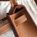 Hermes Kelly Mini II Handmade Bag In Gold Epsom Leather