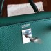 Hermes Kelly Mini II Handmade Bag In Malachite Epsom Leather