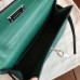 Hermes Kelly Mini II Handmade Bag In Malachite Epsom Leather