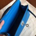 Hermes Kelly Mini II Handmade Bag In Blue Izmir Epsom Leather