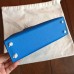 Hermes Kelly Mini II Handmade Bag In Blue Izmir Epsom Leather