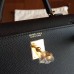 Hermes Kelly Mini II Handmade Bag In Black Epsom Leather