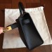 Hermes Kelly Mini II Handmade Bag In Black Epsom Leather