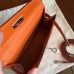 Hermes Kelly Mini II Handmade Bag In Orange Epsom Leather