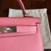Hermes Kelly Mini II Handmade Bag In Rose Confetti Epsom Leather