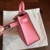Hermes Kelly Mini II Handmade Bag In Rose Confetti Epsom Leather
