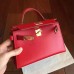 Hermes Kelly Mini II Handmade Bag In Red Epsom Leather