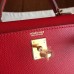 Hermes Kelly Mini II Handmade Bag In Red Epsom Leather