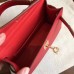 Hermes Kelly Mini II Handmade Bag In Red Epsom Leather