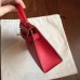 Hermes Kelly Mini II Handmade Bag In Red Epsom Leather