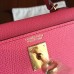 Hermes Kelly Mini II Handmade Bag In Rose Lipstick Epsom Leather