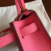 Hermes Kelly Mini II Handmade Bag In Rose Lipstick Epsom Leather