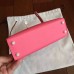 Hermes Kelly Mini II Handmade Bag In Rose Lipstick Epsom Leather