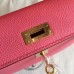 Hermes Kelly Mini II Handmade Bag In Rose Lipstick Epsom Leather