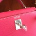 Hermes Kelly Mini II Handmade Bag In Rose Tyrien Epsom Leather