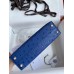 Hermes Kelly Mini II Handmade Bag In Blue Electric Ostrich Leather