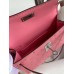 Hermes Kelly Mini II Handmade Bag In Terre Cutie Ostrich Leather