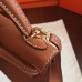 Hermes Kelly Mini II Handmade Bag In Gold Swift Calfskin