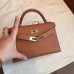 Hermes Kelly Mini II Handmade Bag In Gold Swift Calfskin