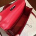 Hermes Kelly Mini II Handmade Bag In Red Swift Calfskin