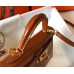 Hermes Kelly Mini II Handmade Bag In Brown Crocodile Embossed Leather