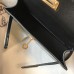 Hermes Kelly Mini II Handmade Bag In Black Crocodile Embossed Leather