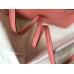 Hermes Kelly Mini II Handmade Bag In Pink Crocodile Embossed Leather