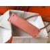 Hermes Kelly Mini II Handmade Bag In Pink Crocodile Embossed Leather