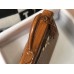 Hermes Kelly 25cm Handmade Bag In Brown Embossed Crocodile Leather