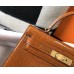 Hermes Kelly 25cm Handmade Bag In Brown Embossed Crocodile Leather