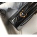 Hermes Kelly 25cm Handmade Bag In Black Embossed Crocodile Leather