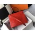Hermes Kelly 25cm Handmade Bag In Red Embossed Crocodile Leather