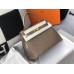 Hermes Kelly 25cm Handmade Bag In Taupe Embossed Crocodile Leather