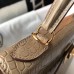 Hermes Kelly 25cm Handmade Bag In Taupe Embossed Crocodile Leather