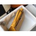 Hermes Kelly 25cm Handmade Bag In Yellow Embossed Crocodile Leather
