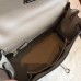 Hermes Kelly 25cm Retourne Handmade Bag In Grey Swift Leather