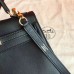 Hermes Kelly 25cm Retourne Handmade Bag In Black Swift Leather