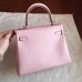 Hermes Kelly 25cm Retourne Handmade Bag In Rose Dragee Swift Leather