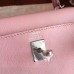 Hermes Kelly 25cm Retourne Handmade Bag In Rose Dragee Swift Leather