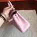 Hermes Kelly 25cm Retourne Handmade Bag In Rose Dragee Swift Leather