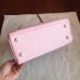 Hermes Kelly 25cm Retourne Handmade Bag In Rose Dragee Swift Leather