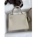Hermes Kelly Retourne 25 Handmade Bag In Craie Clemence Leather